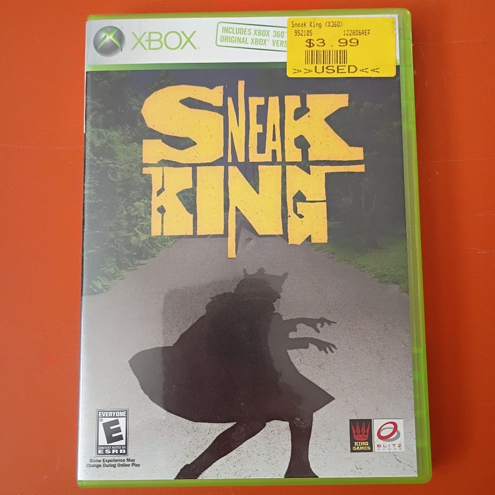 Sneak King Xbox Video Game Rated E For Everyone Tested
